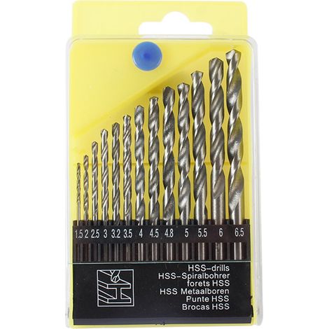 13-teiliges Spiralbohrer-set, Messing-mikrobohrer, Metrisch 1,5/2/2,5/3/3,2/3,5/4/4,5/4,8/5/5,5/6/6,5 Mm Bohrer-set, Mikrobohrer-set