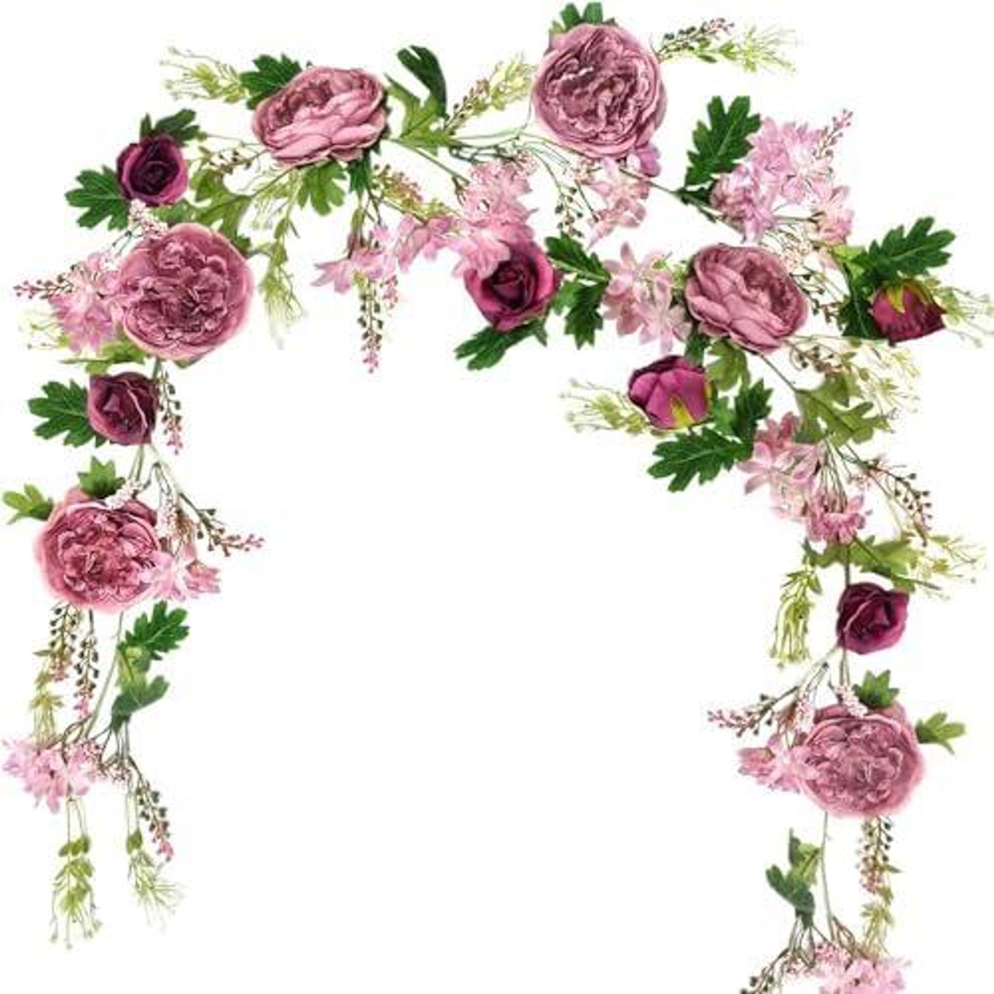 Girlande - Deko Blumen Künstlich, Kunstblumen Girlande, Tischstange Dekostange, Blumen Girlanden, Blumengirlande Für Tür, Hochzeit, Party, Wand, Heimdekoration (dusty)