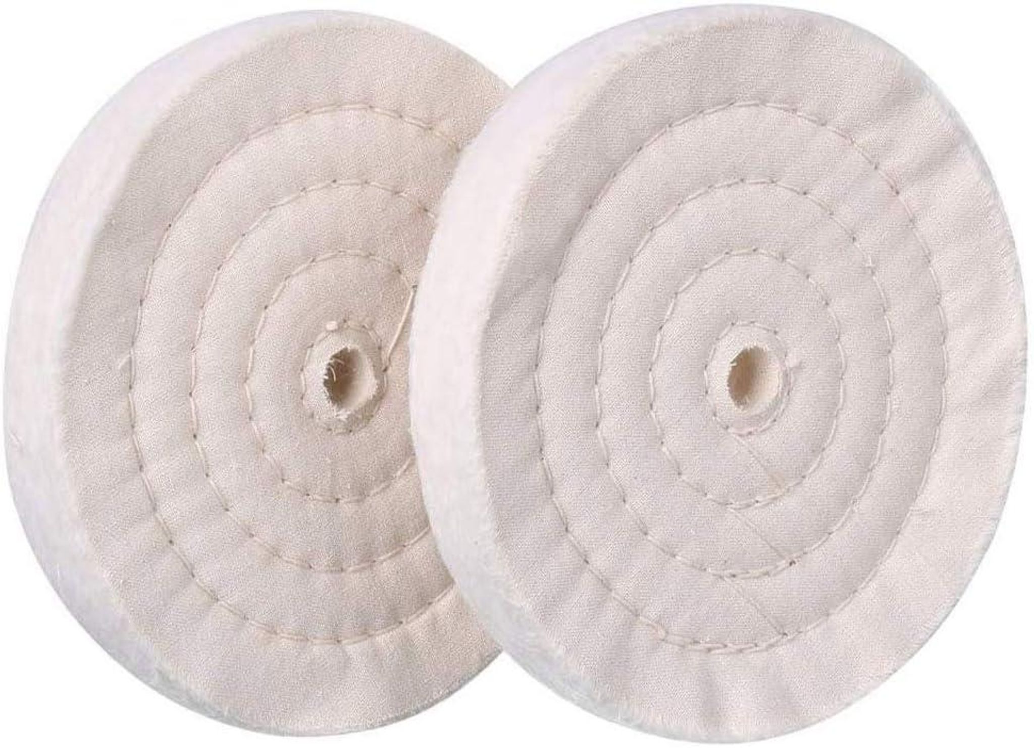 150 Mm (6 Zoll) Extra Dicke Polierscheiben Baumwolle Schwabbelscheibe 70-lagigfür Tischschleifmaschine Werkzeug Mit 1/2“ (12.7 Mm) Bohrung 2 Stück