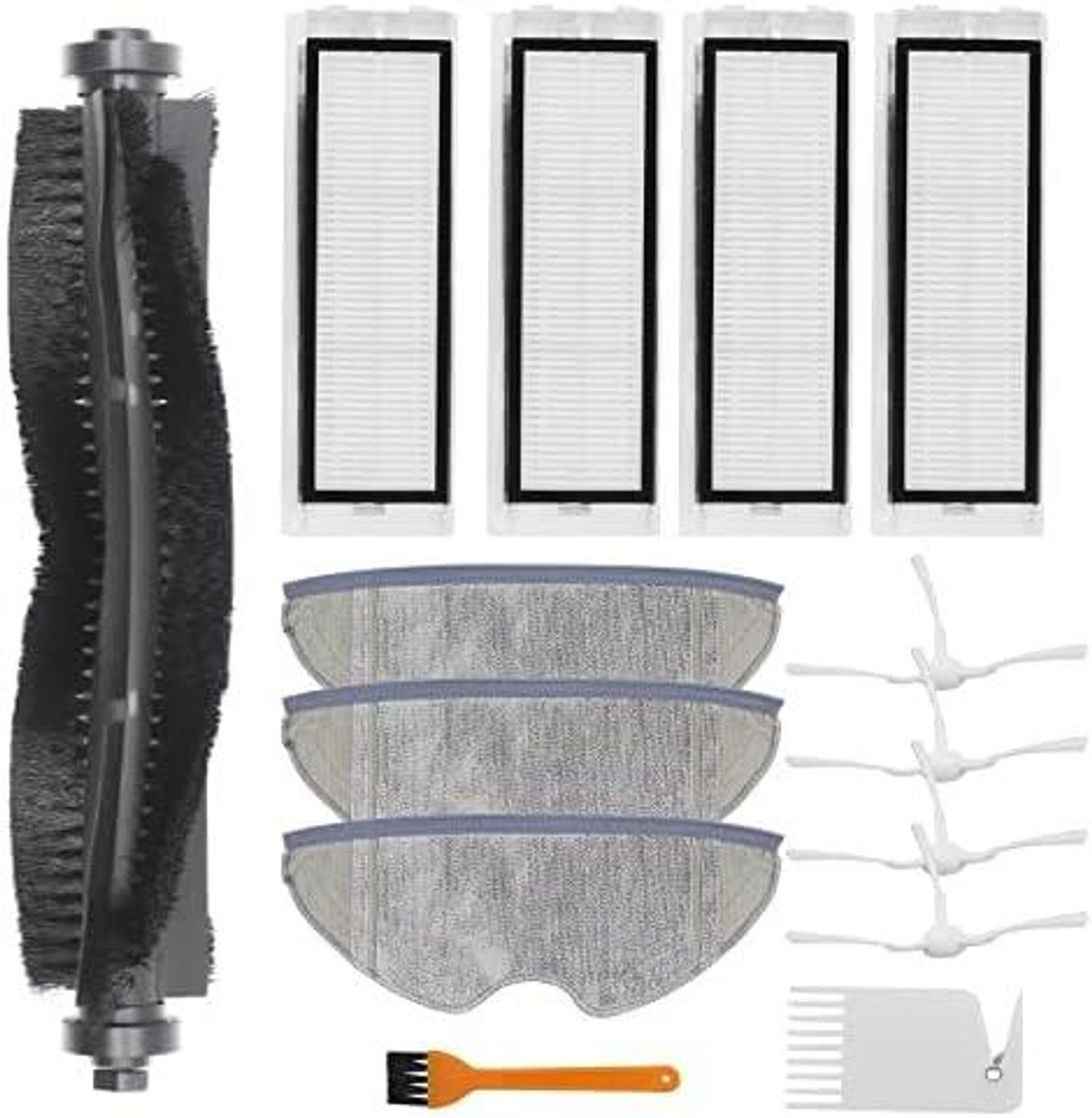 Zubehör Für 360 S7 S5 Saugroboter, 1 Hauptbürste & 4 Seitenbürsten & 4 Hepa Filters & 3 Mikrofasermopptuch Ersatzteile Für 360 S7 S5 Staubsauger Roboter