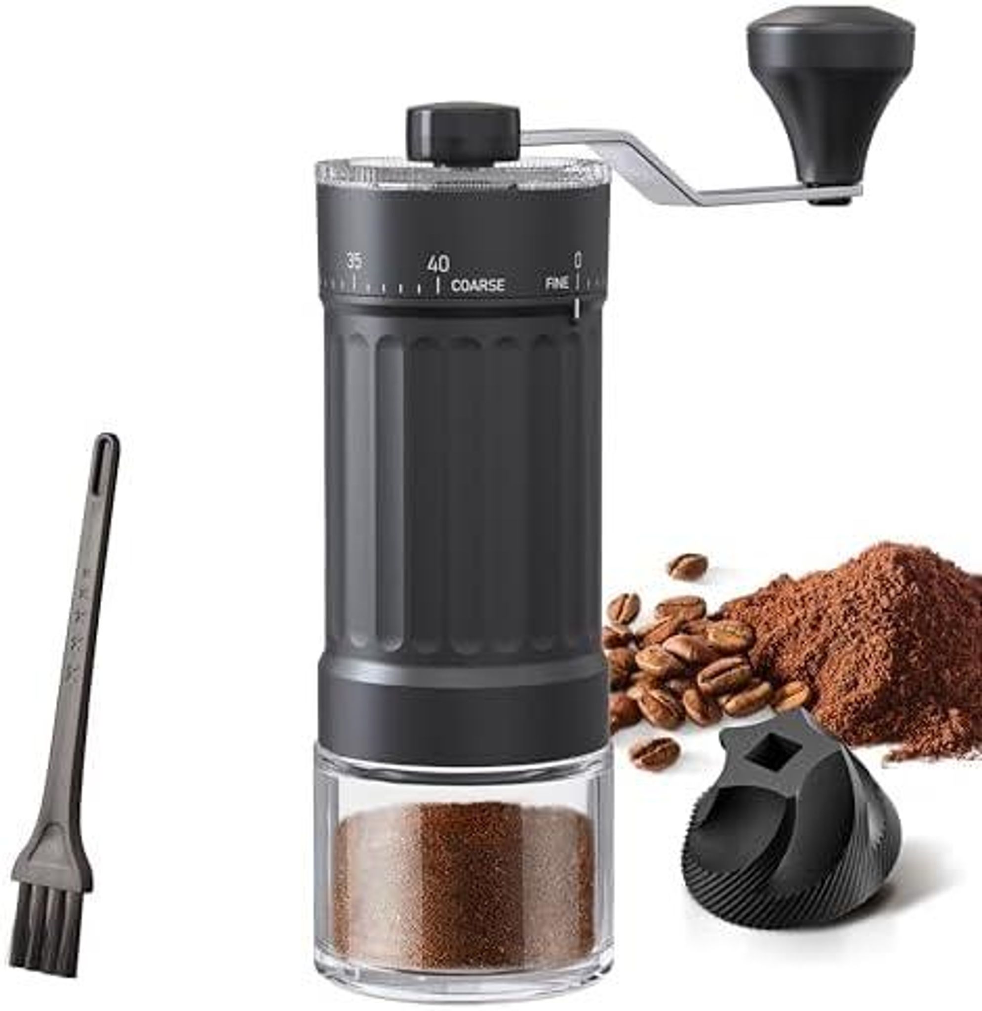Externer, Verstellbarer Manueller Kaffeemühle Mit Hochpräzisem, Zeitgemäßem Kegelmahlwerk Aus Keramik, 40-stufige Einstellung, Geeignet Für Aeropress, Pour Over Und Moka-kannen.