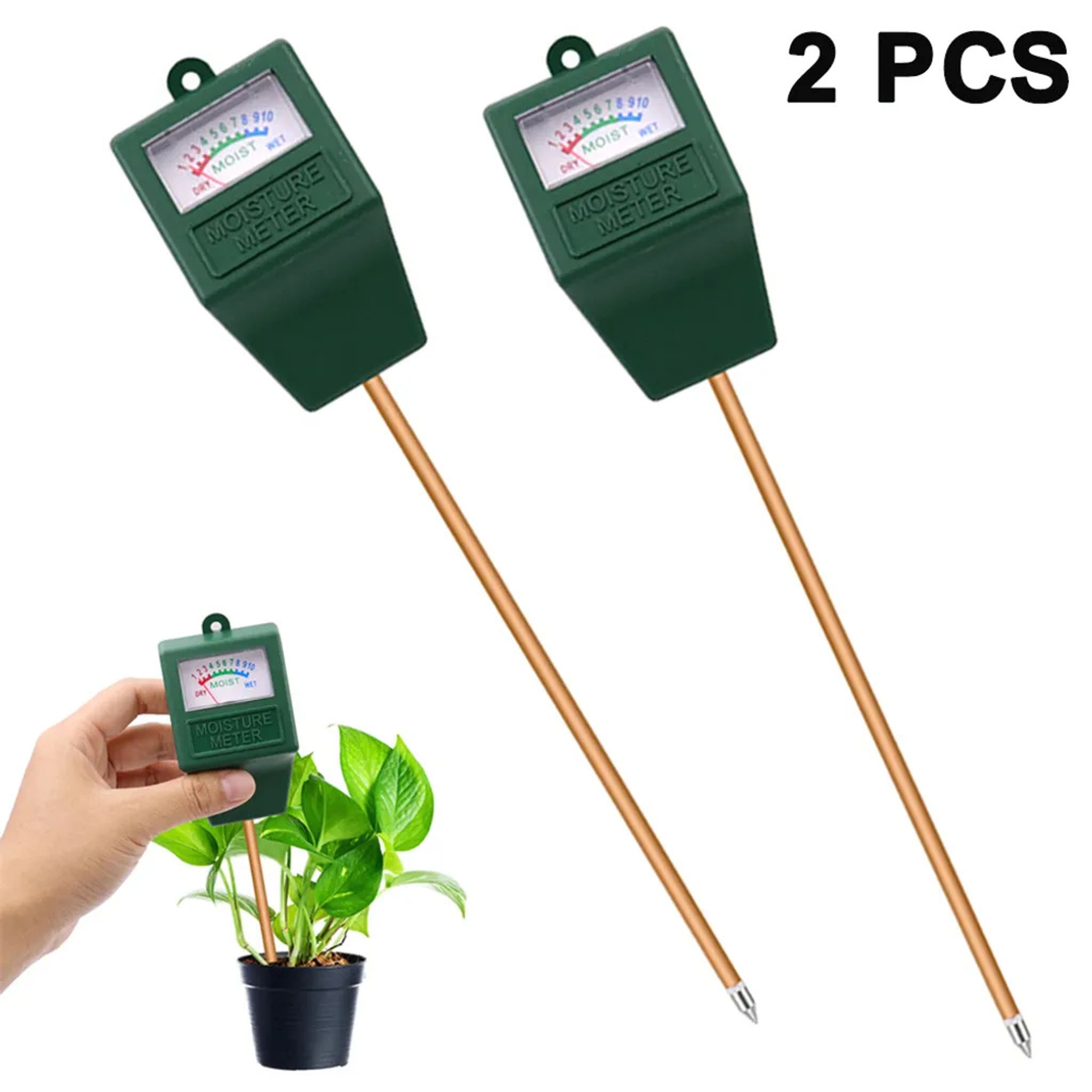 Boden Feuchtigkeitsmesser, Bodentester Feuchtigkeitsmessgerät Für Pflanze, Gartenbau, Bauernhof, Rasenpflege, Keine Batterien Erforderlich(6st)
