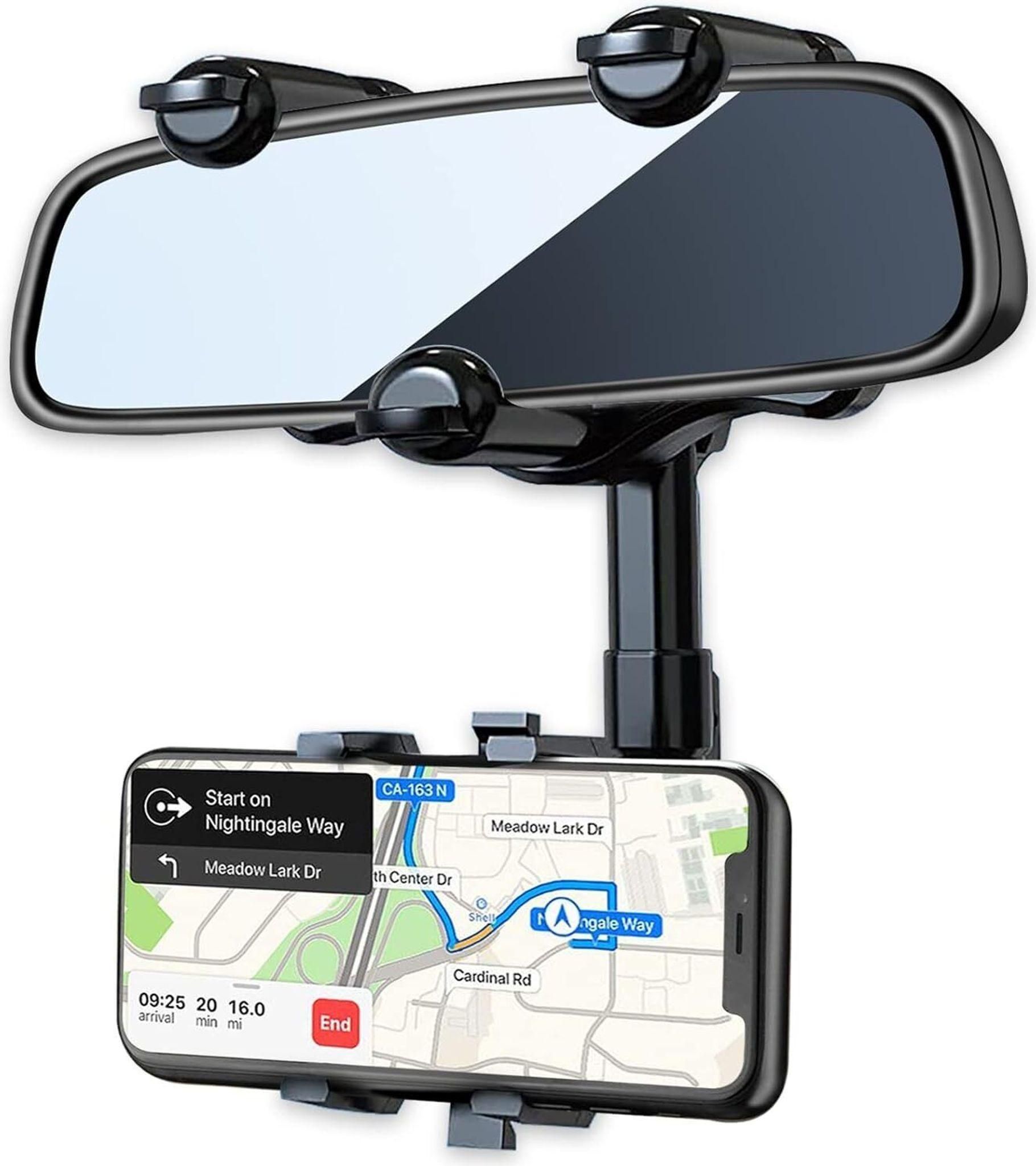 Drehbarer Und Einziehbarer Handyhalterung Auto, Multifunktionaler Rückspiegel Handyhalterung, Handyhalterung Auto Spiegel