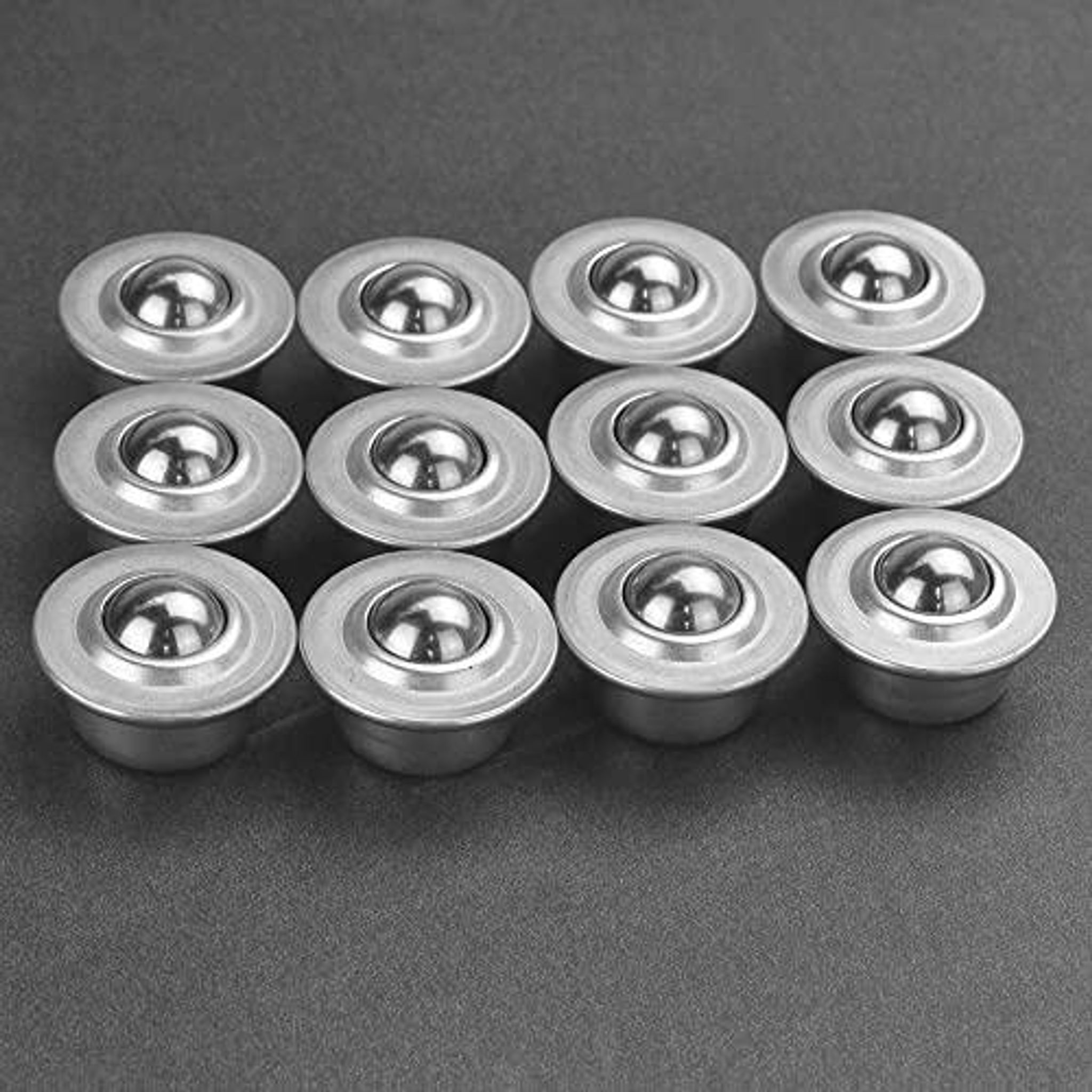 12 Stücke Kohlenstoffstahl Kugelrollen Universal Metall Kugellager Kugel Transfer Kugellager Schwerlast Kugelrollenlager 15mm Kugelrollen Mit Stahlkugel Rollenlager Für Gepäck Schiebe