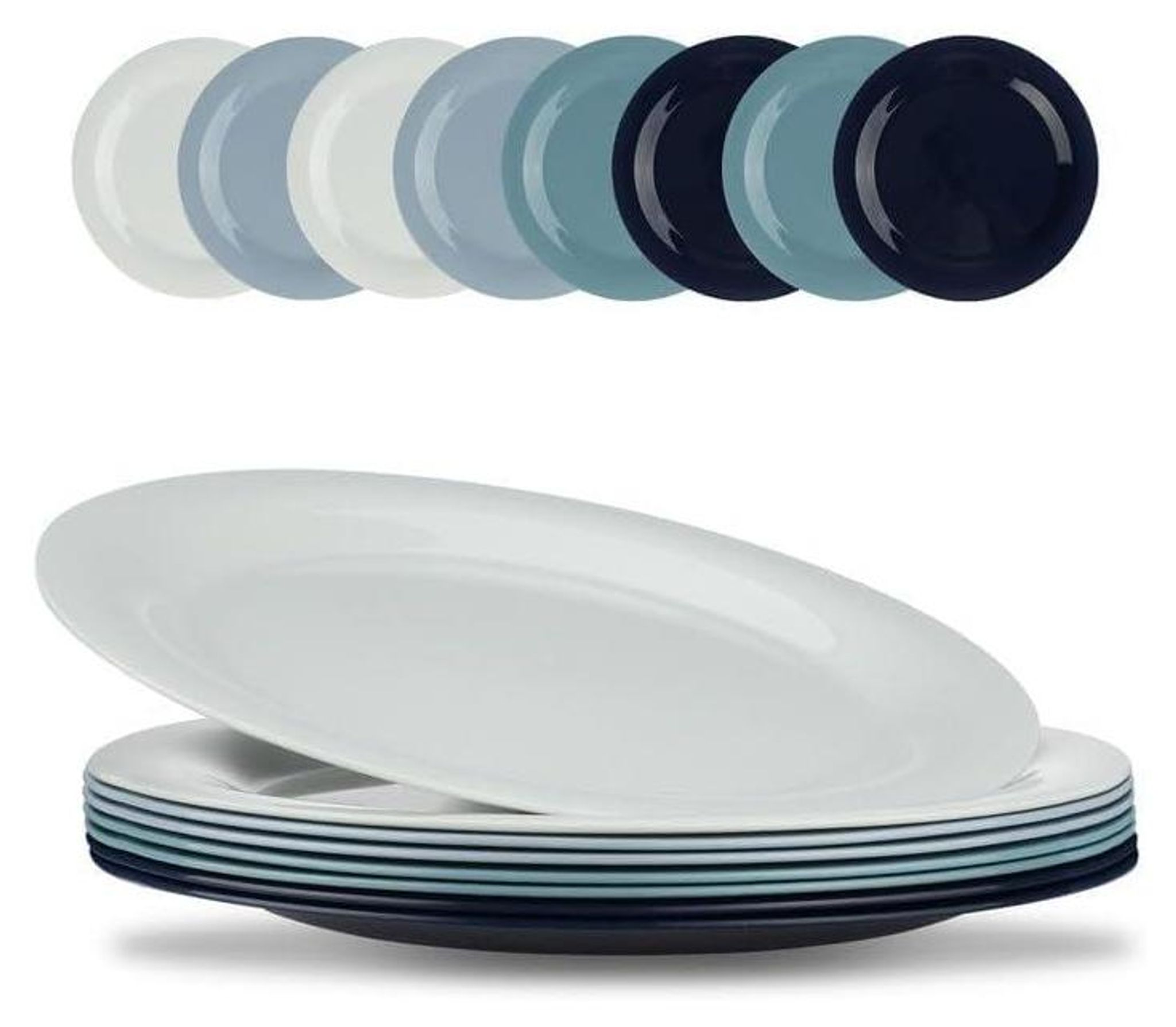 Bewos 8 Stück Teller, 9.3 Inch Unzerbrechliches Speiseteller, Plastikteller Aus Pp, Dauerhafte Big Camping Teller Für Salat Pasta Party Haus, Mikrowellen & Spülmaschinenfest