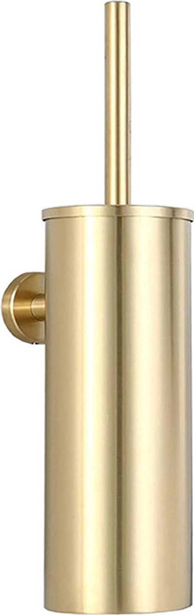 Edelstahl Toilettenbürste Wc-bürstenhalter Garnitur Wandhalter Bürste Klobürste Mit Wandbefestigung, Gold, 40 Cm