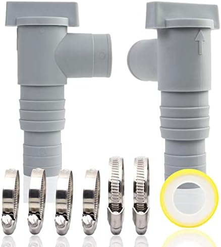 Absperrhahn Für Pools Mit 32mm Schlauchanschluss, Pool Schlauch 32 Absperrventil, Pvc Rohr 32mm Wartungs Pool Zubehör (2er-set)
