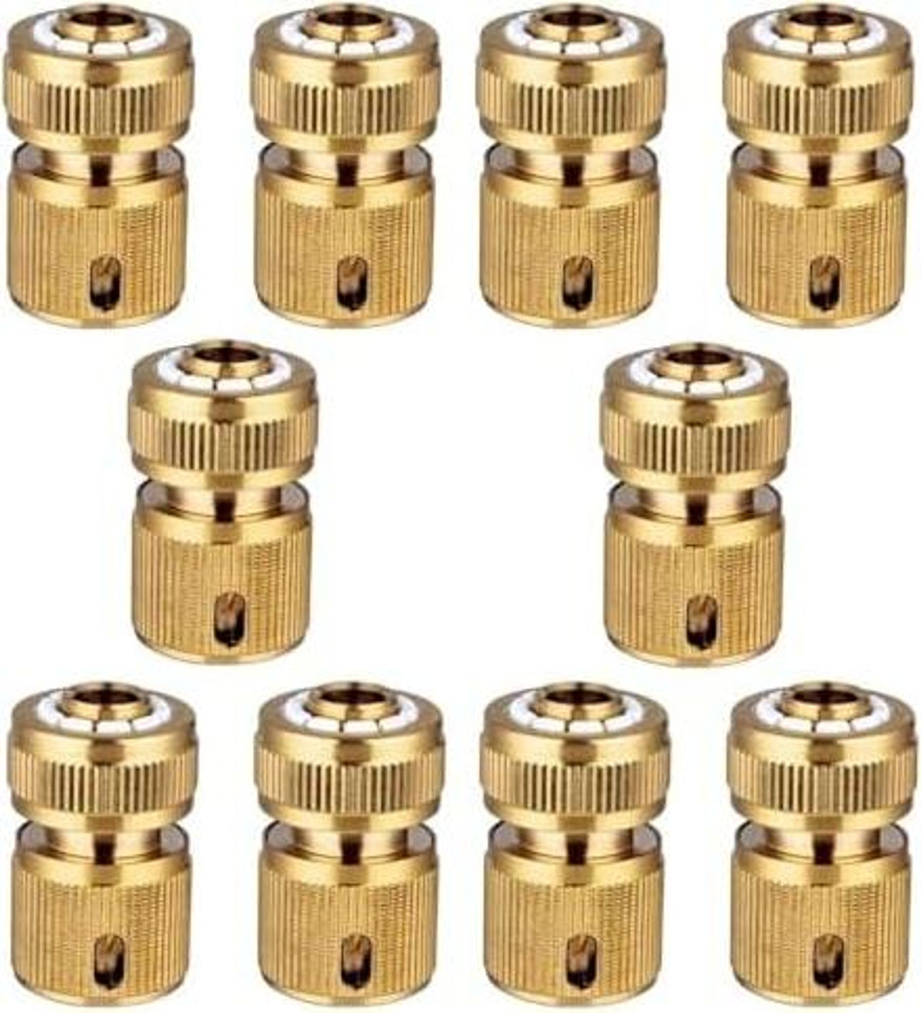 10 Stück Messing Schlauchkupplung 1/2 Zoll, Schnellkupplungs Schlauchverbinder Gartenschlauch Adapter Für Rohr Verbinden Gartengeräte Schläuche