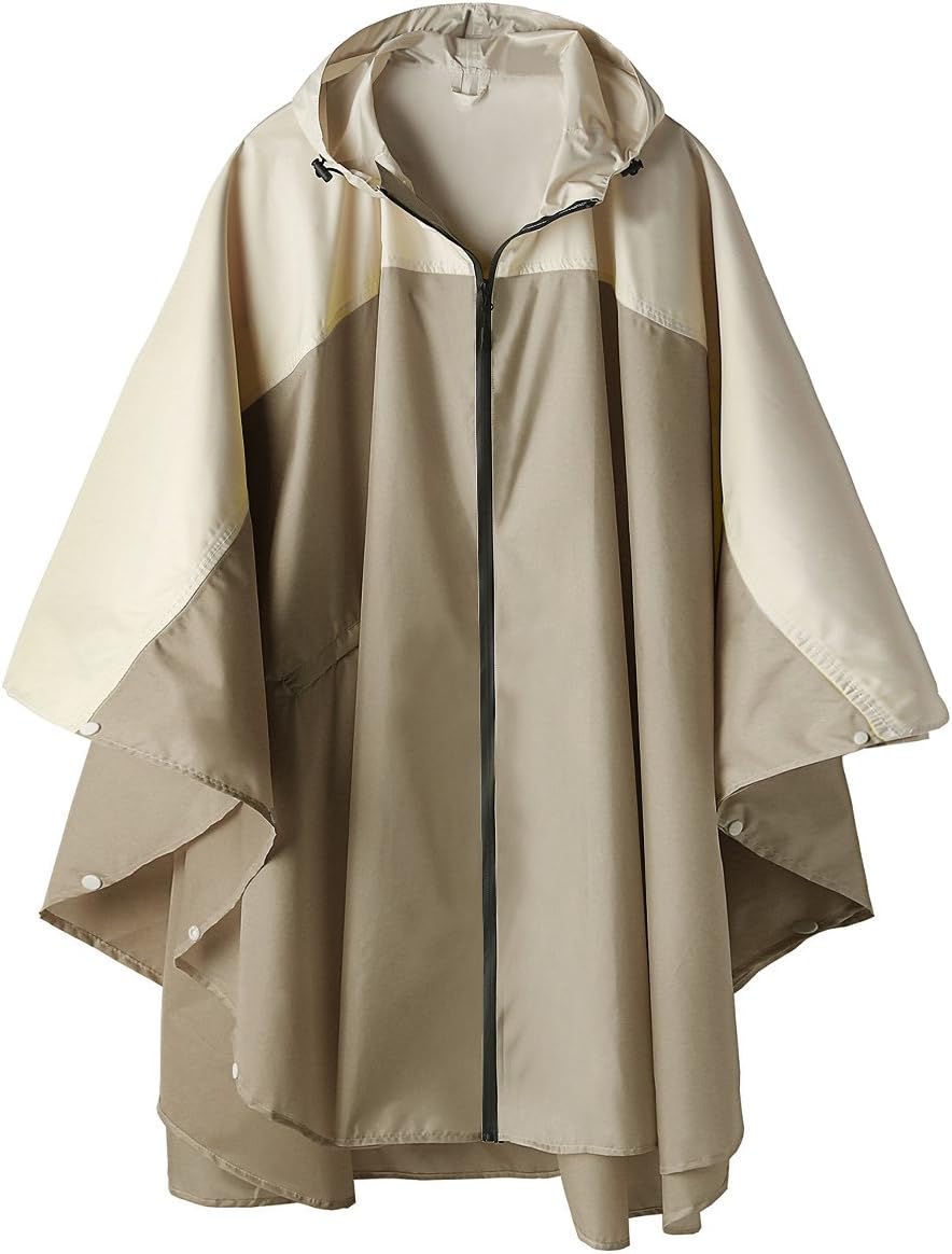 Uni Regenponcho Mit Kapuze, Wasserdichter Regenmantel Für Erwachsene Und Frauen