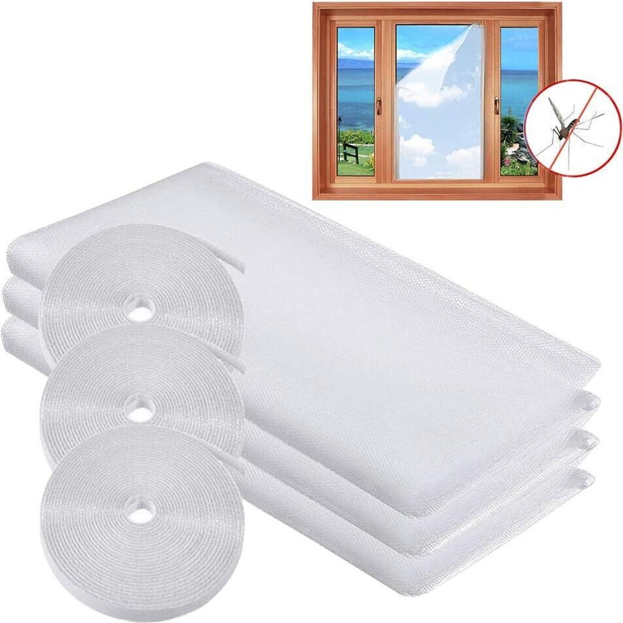 3er Set Fliegengitter 150200 Cm - Insektenschutz & Moskitonetz Für Fenster, Weiß