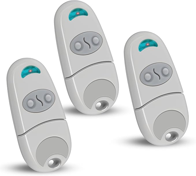 Télécommande Portail Garage 433.92mhz 3pcs, 2 Canaux Compatible Avec Top-432ev/ee/na, Télécommande Pour Porte De Garage Et Portail
