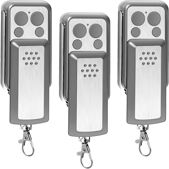 3pcs Telecommande Portail Replacement Pour 114253, 4 Boutons Bip Portail Compatible Avec A-vidsen 114253 104257 104251