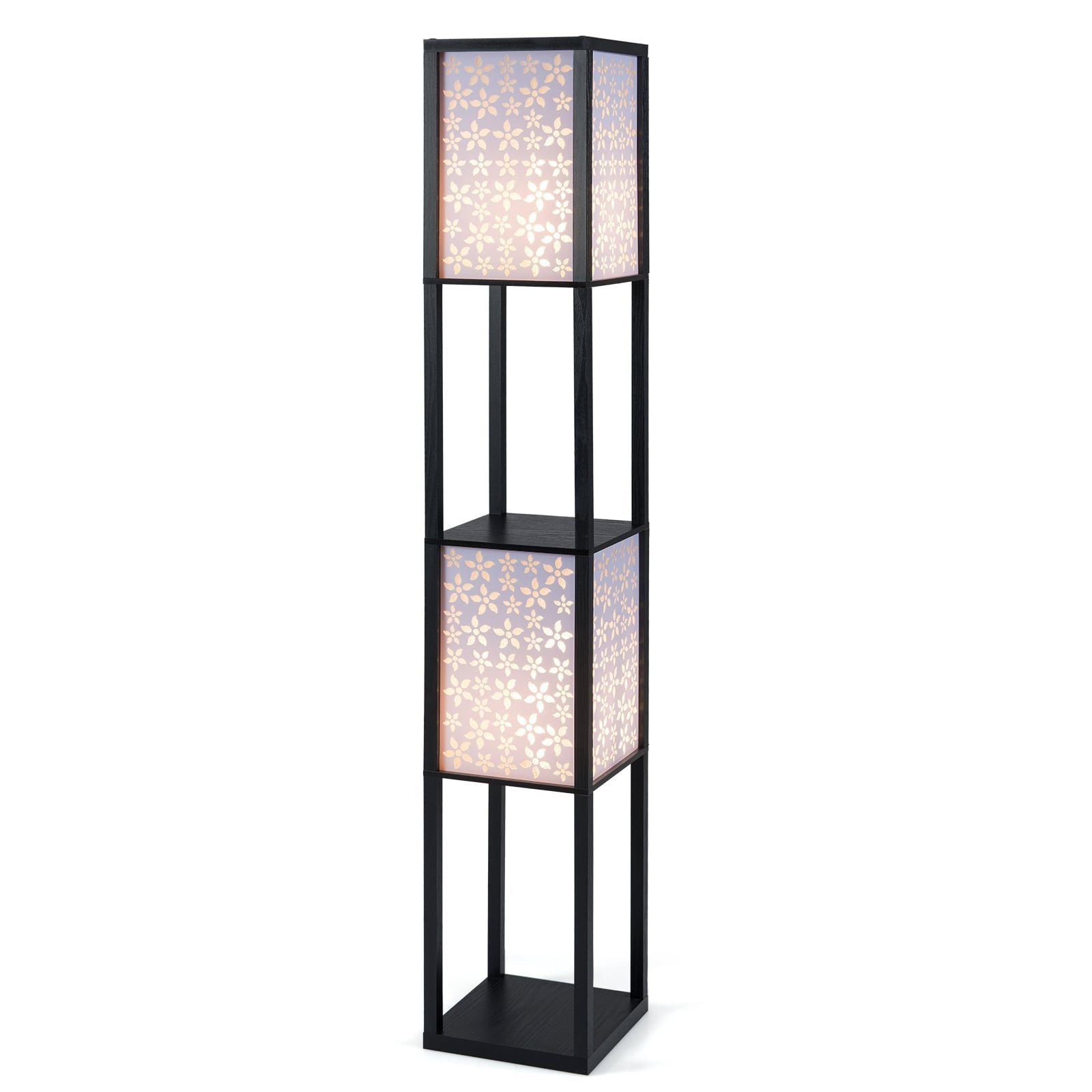 2 Flammige Stehlampe Mit Ablagen Acrylschirme 236781157