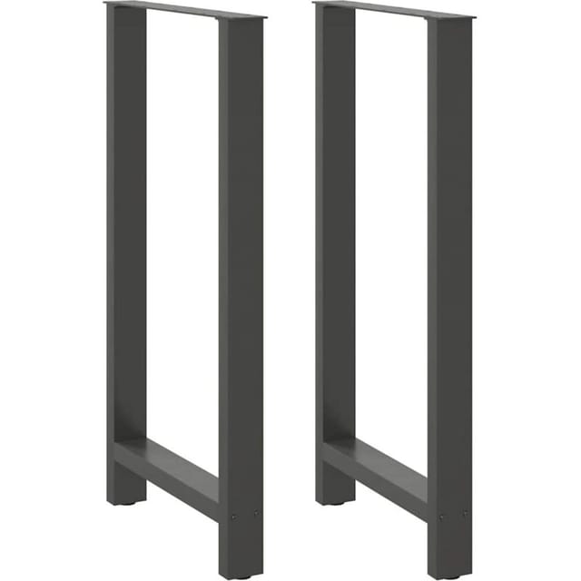 vidaXL Bartischbeine Anthrazit 2 Stk 60x110-111 cm Stahl 4013358