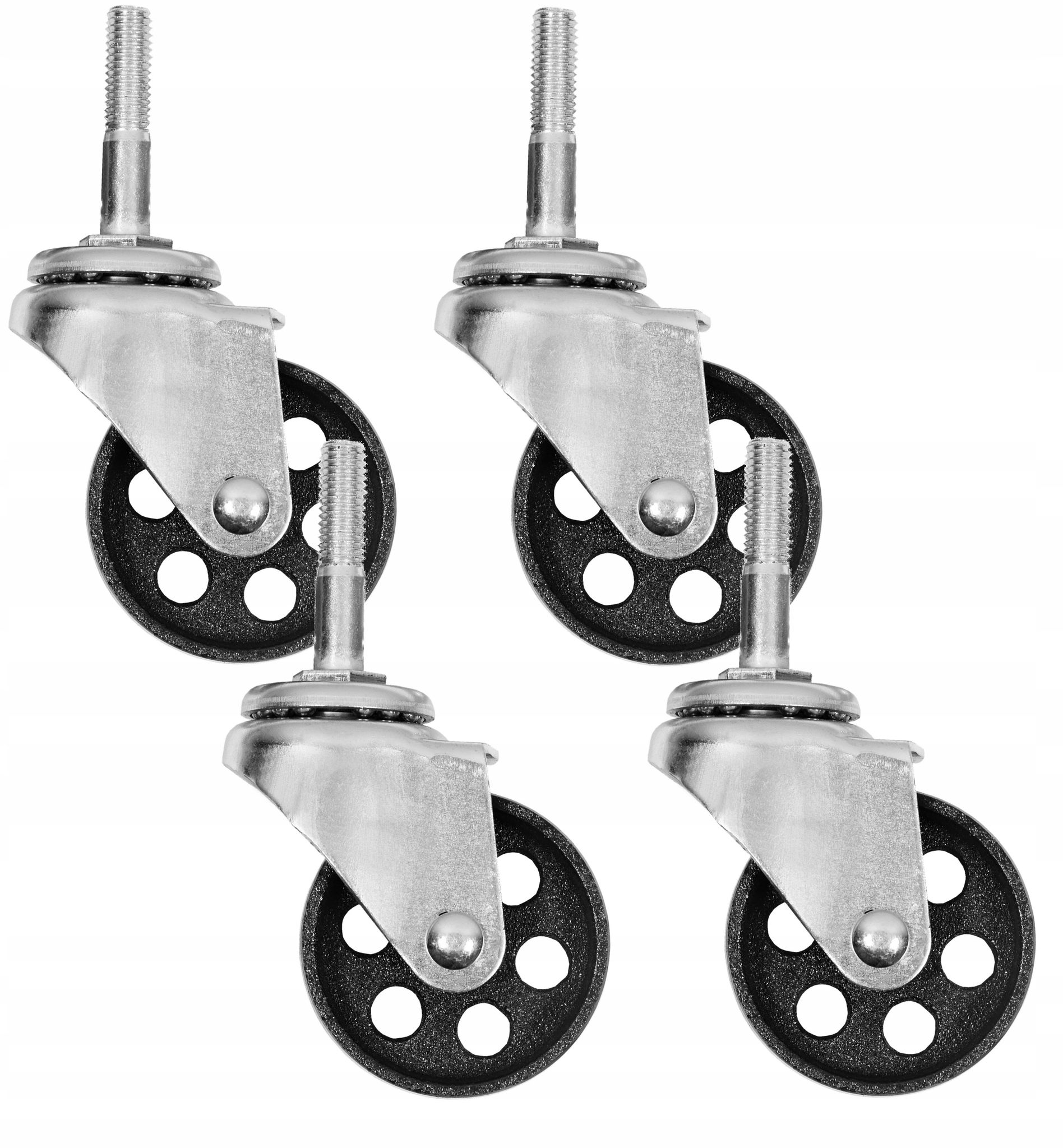 Räder, Lenkrollen, Schwenkräder, Pressvorrichtung, Getriebeheber, 4-teiliges Set