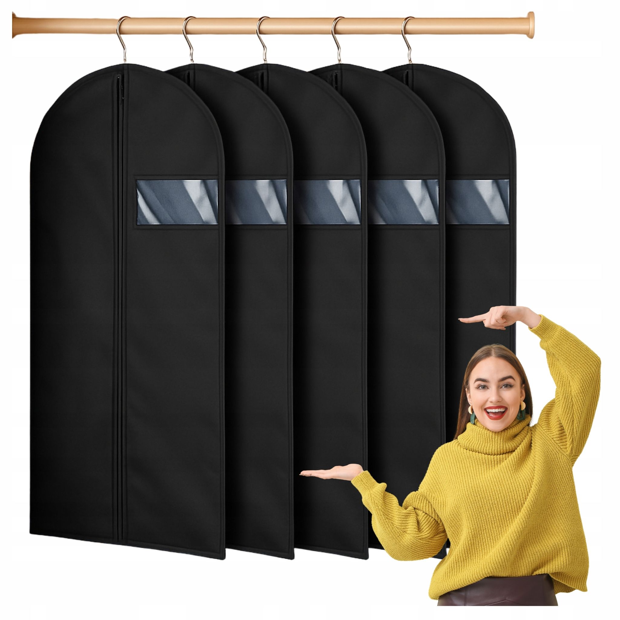 5 X Überzüge Für Kleidung, Anzüge, Mäntel, Jacken, Groß 60x100 Cm