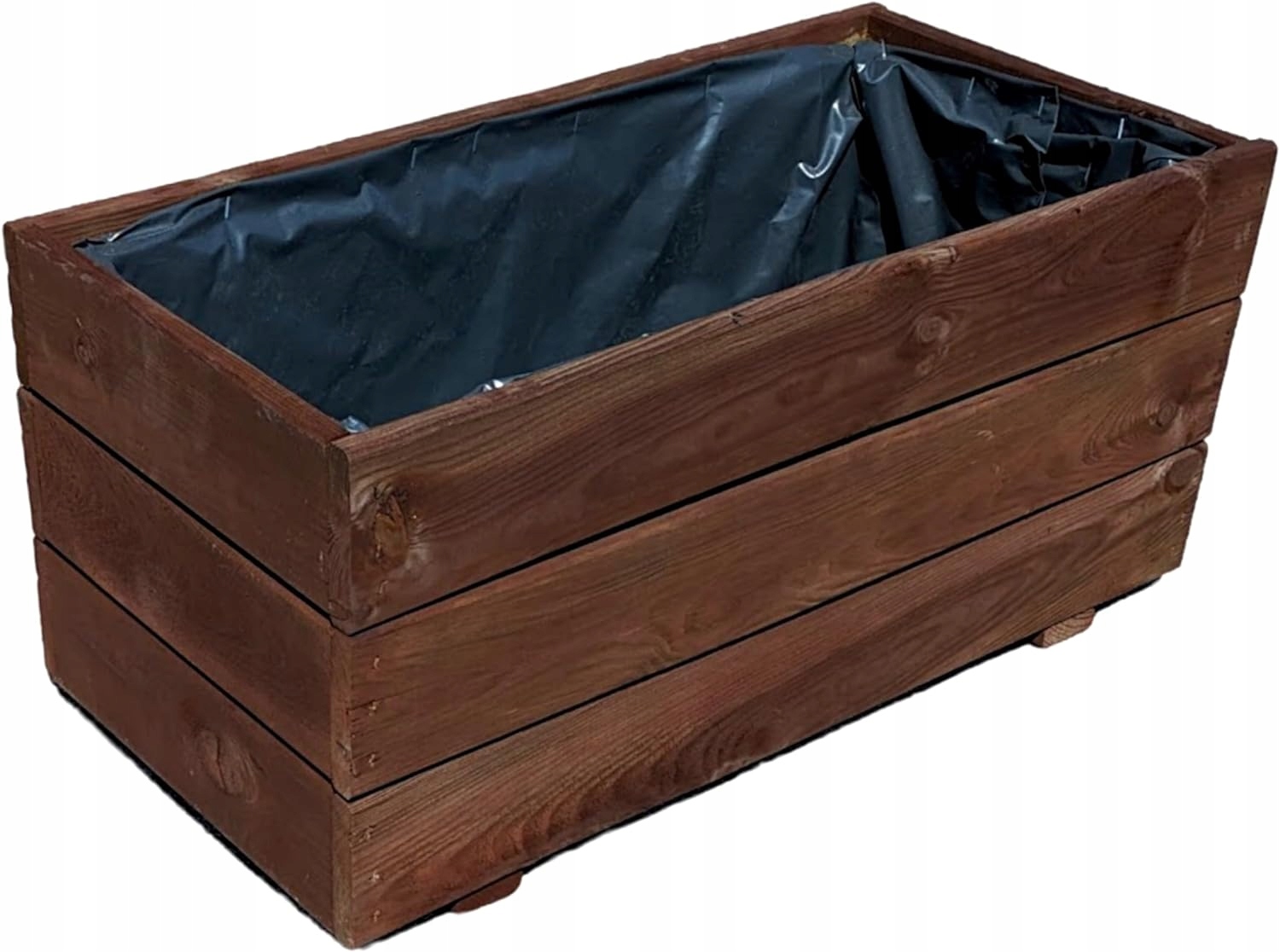 Blumentopf Aus Holz, Palisander, 60x30x29 Cm, Durchmesser 26 Cm