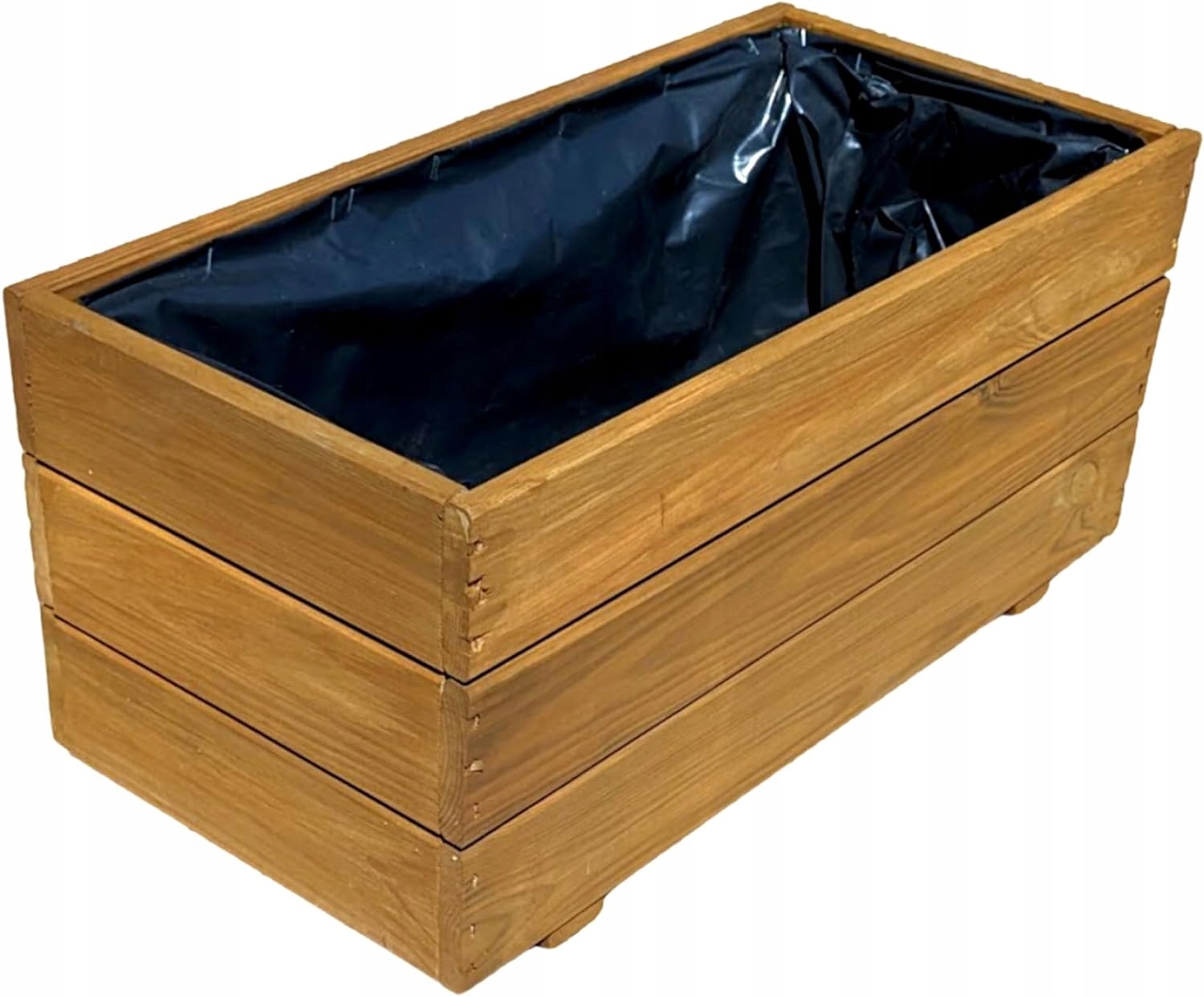 Gartenkübel Aus Holz, Eiche, 60x30x29 Cm, Durchmesser 26 Cm