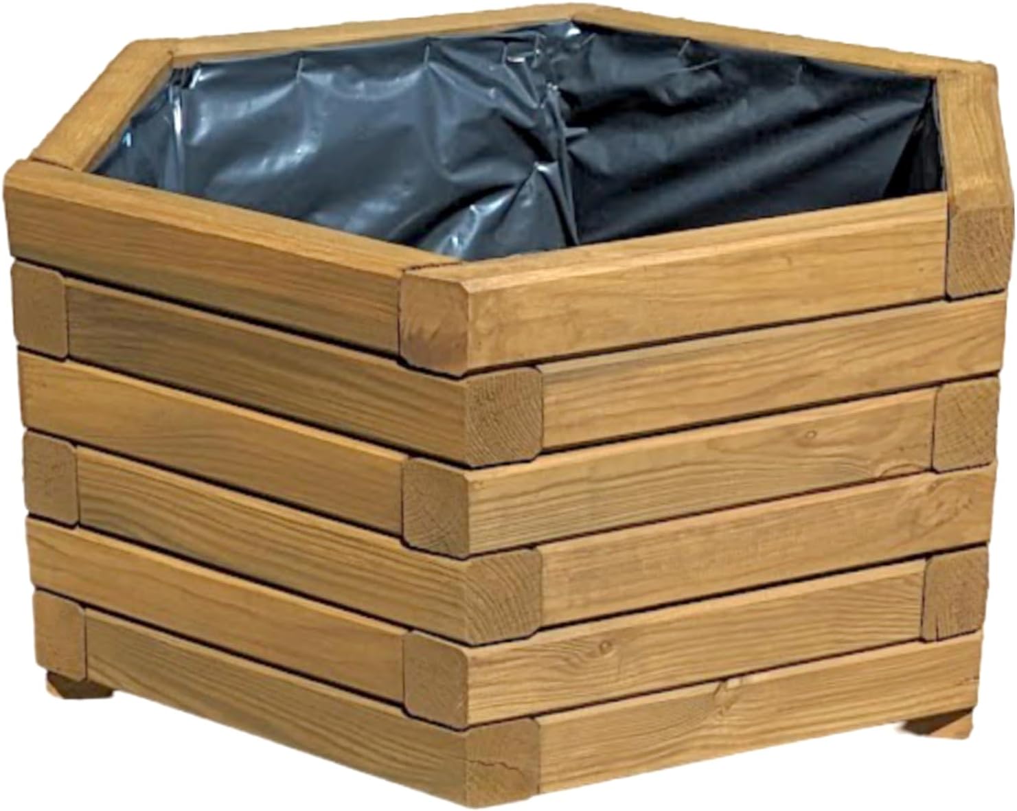 Gartenkübel Aus Holz, Eiche, 51x44x23 Cm, Durchmesser 26 Cm