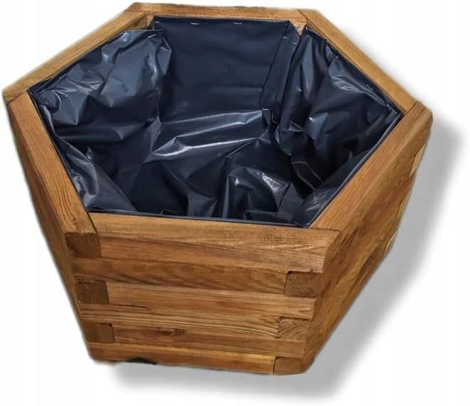 Gartenkübel Aus Teakholz, 51x44x23 Cm, Durchmesser 26 Cm