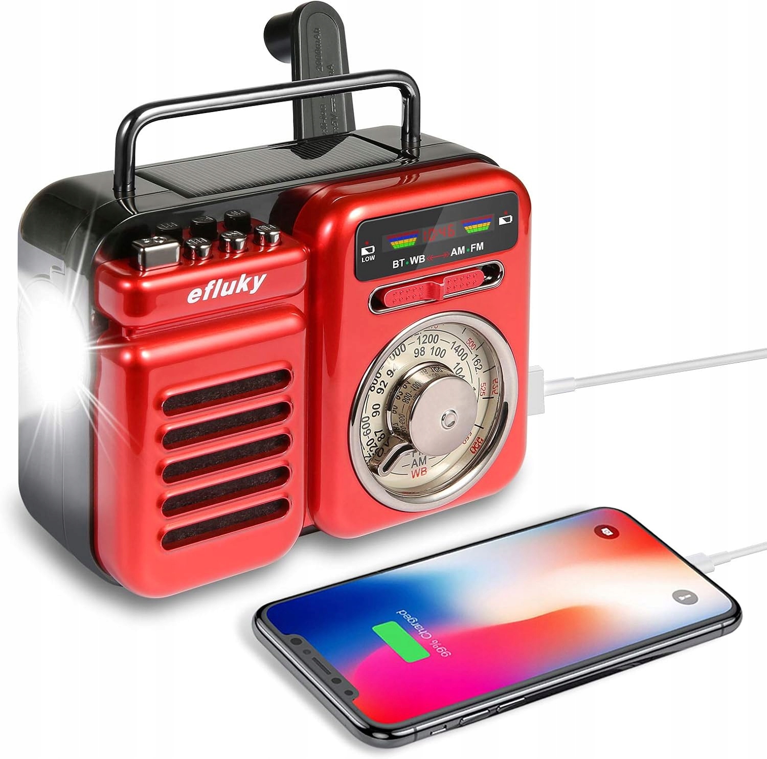 Efluky Kurbelradio Usb, Am, Fm, Sos, Powerbank