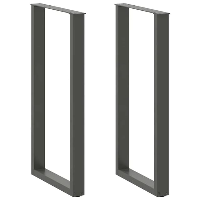 vidaXL Bartischbeine U-Form 2 Stk Anthrazit 60x110-111 cm Stahl 4013250