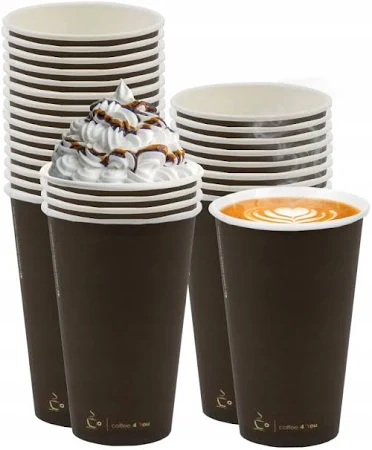 Pappbecher 400 Ml, 100 Stück, Kaffee Für Sie, Umweltfreundlich
