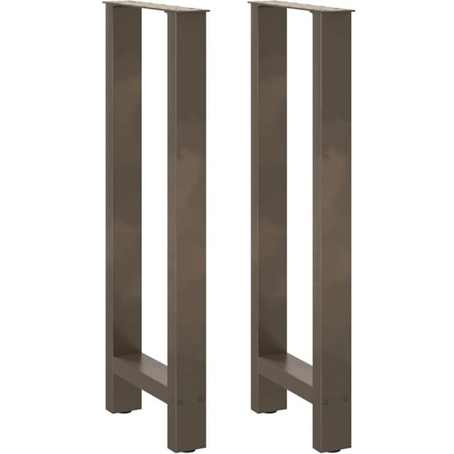 vidaXL Bartischbeine Naturstahl 2 Stk 40x100-101 cm Stahl 4013339