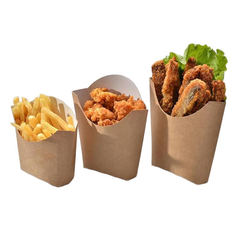 Kraftkarton Für Pommes Frites, 100 G – 500 Stück. Umweltfreundliche Verpackung.