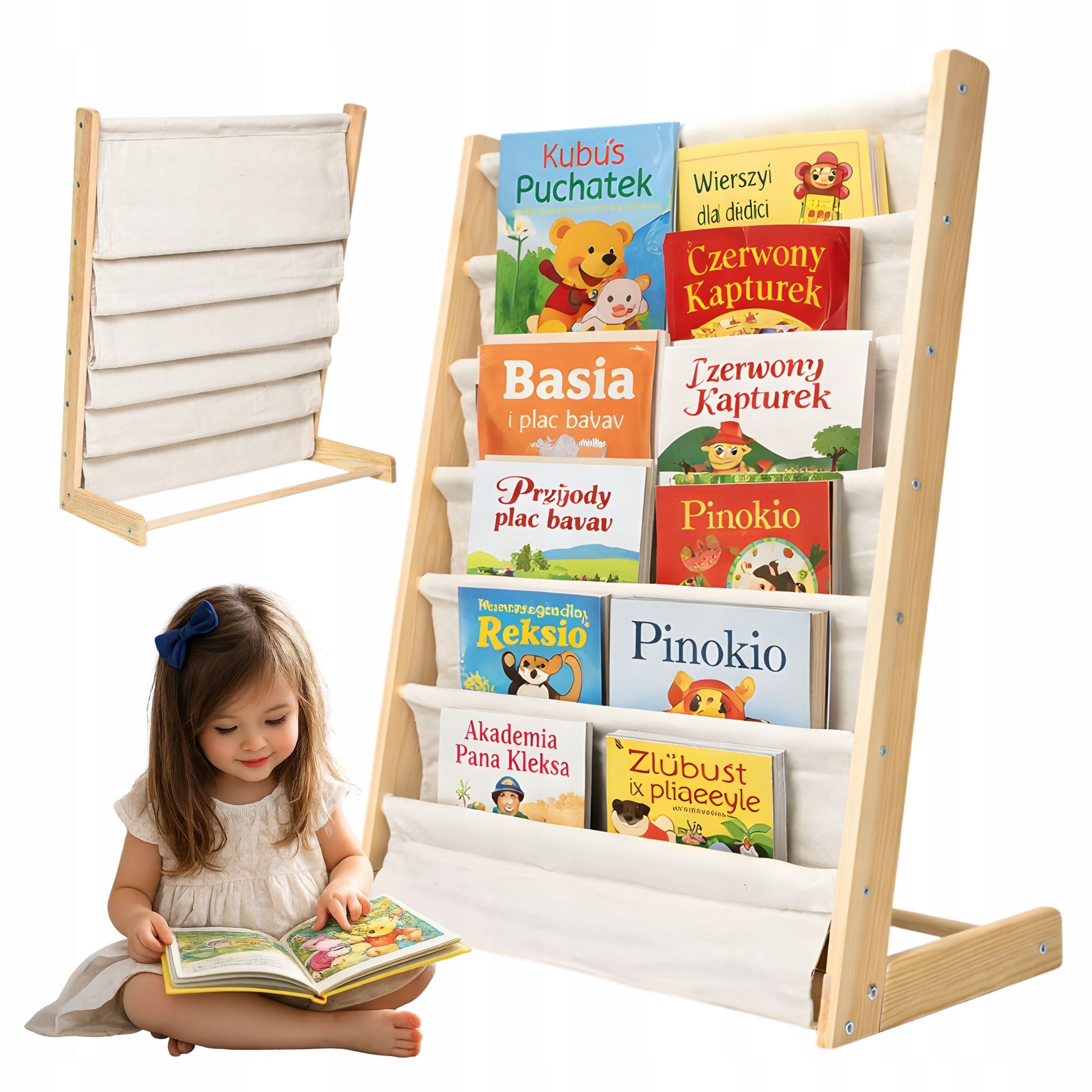Bücherregal Für Kinder, Holzschrank, Organizer, 6 Regalböden, Montessori