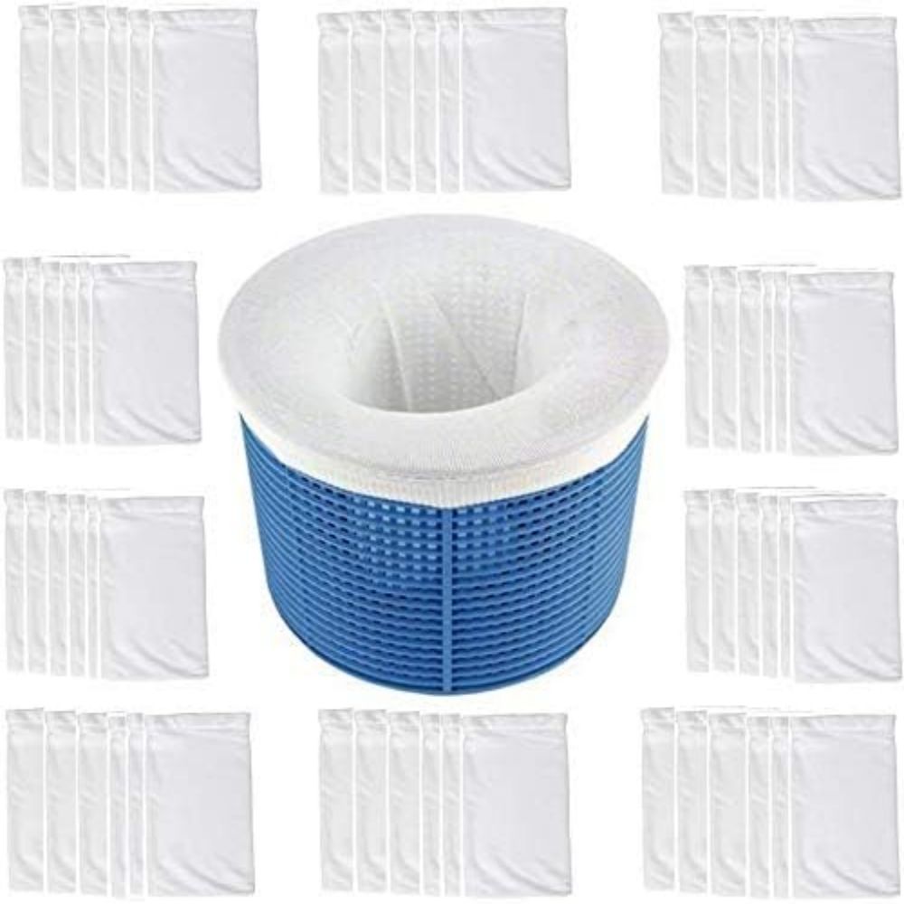 Lot De 50 Chaussettes Pour Skimmer De Piscine - Accessoires Pour Filtres, Paniers Et Skimmers De Piscine - Le Filet/la Protection Idéale Pour Votre Piscine