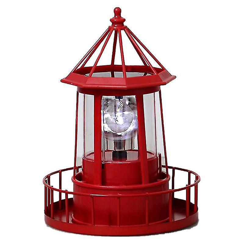 Phare Solaire À Led, Éclairage De Jardin Rotatif À 360 Degrés