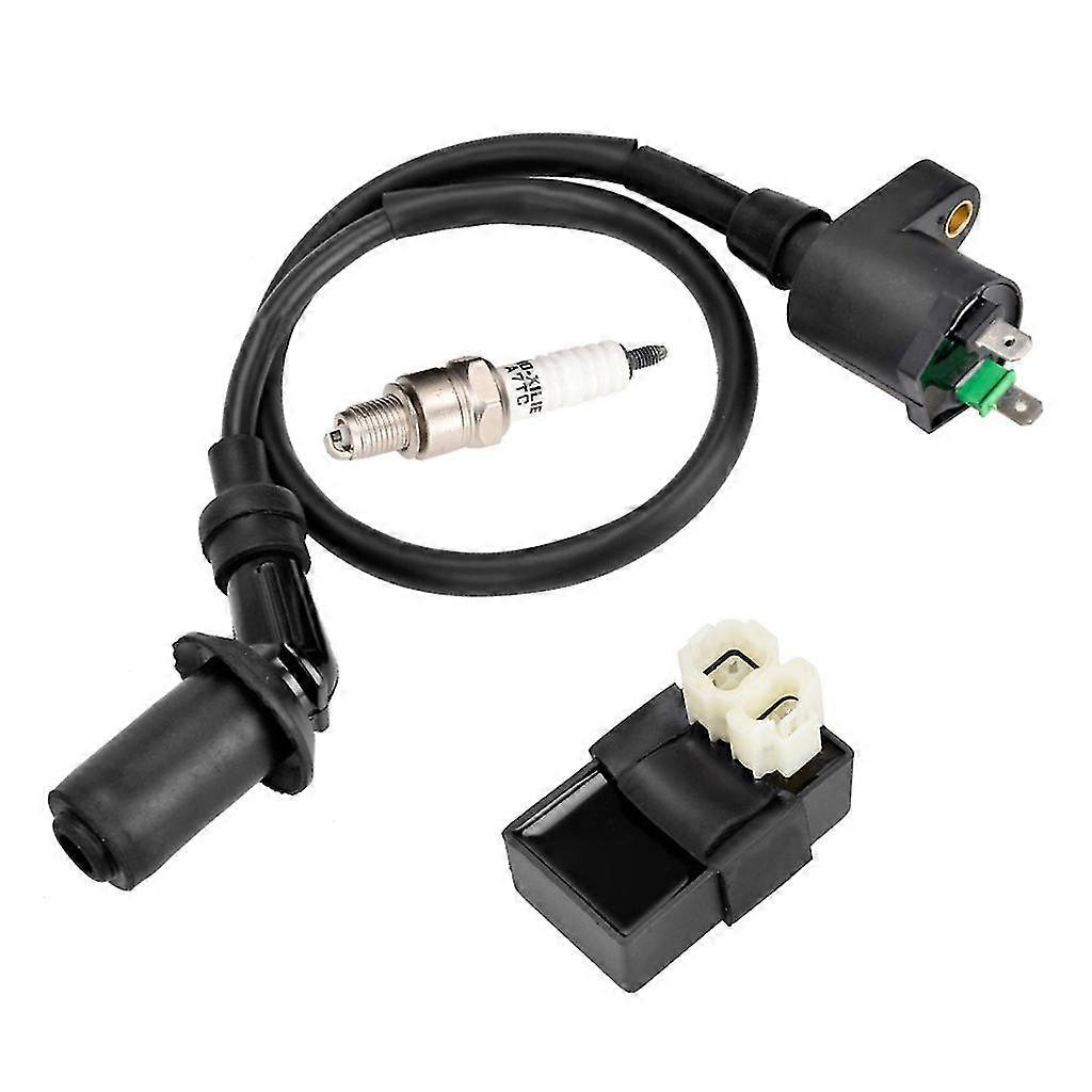 Bobine D'Allumage Cdi 6 Broches Avec Bougie Pour Scooter Cyclomoteur Gy6 50cc, 125cc Et 150cc.