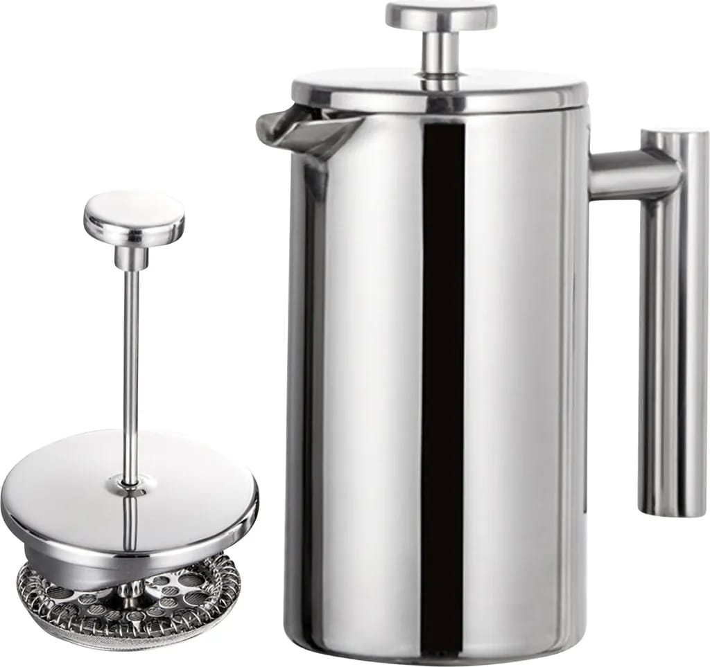 Cafetière À Piston À Double Paroi En Acier Inoxydable De 350 Ml Avec Filtre En Acier Inoxydable, Cafetière Isotherme À Piston.