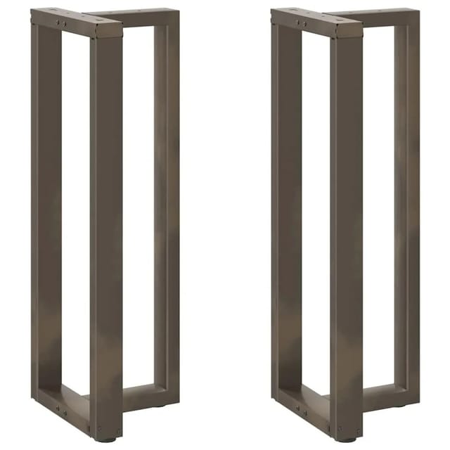 vidaXL Bartischbeine T-Form 2 Stk Naturstahl 50x35x110-111 cm Stahl 4013103