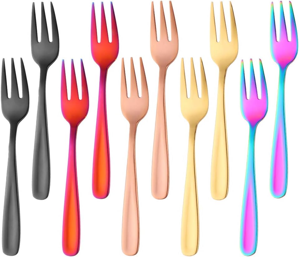 Fourchettes À Gâteaux Et Petits Desserts En Acier Inoxydable (lot De 10)