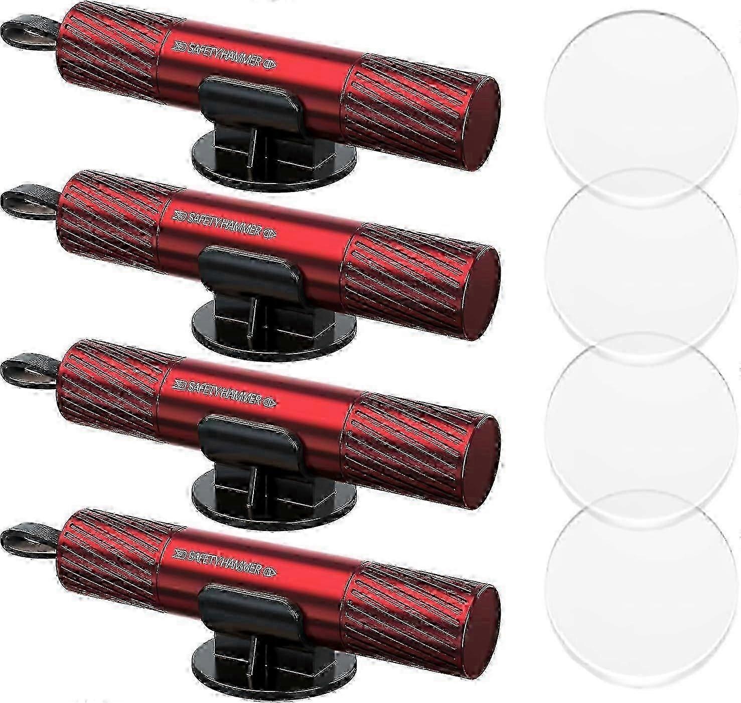 Lot De 4 Marteaux De Sécurité Et Couteaux De Ceinture Pour Voiture - Édition Marteau De Sécurité 0820