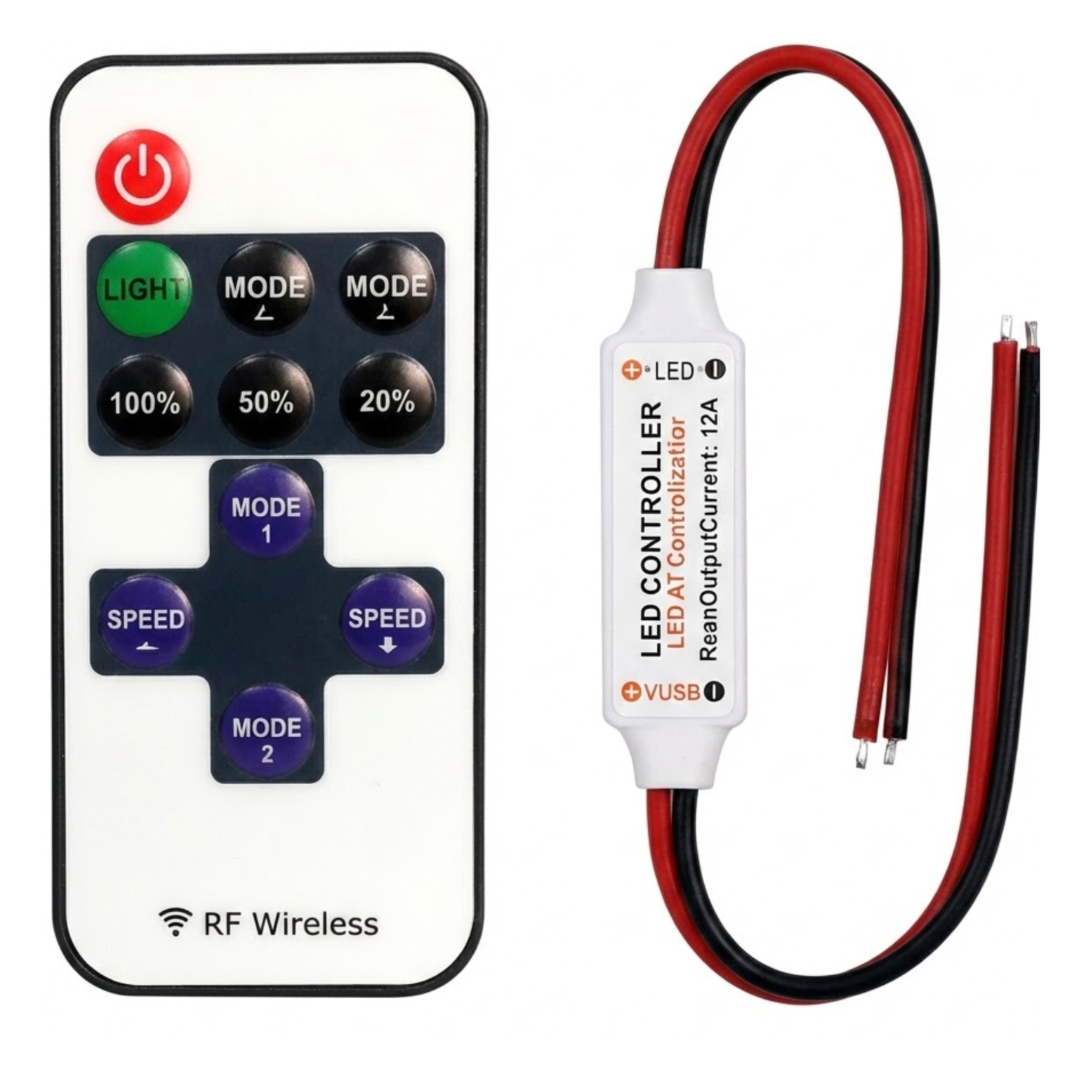 Controller-dimmer 5-24v 6a Led-kit Mit Fernbedienung, Dc-dimmer-controller, Klein