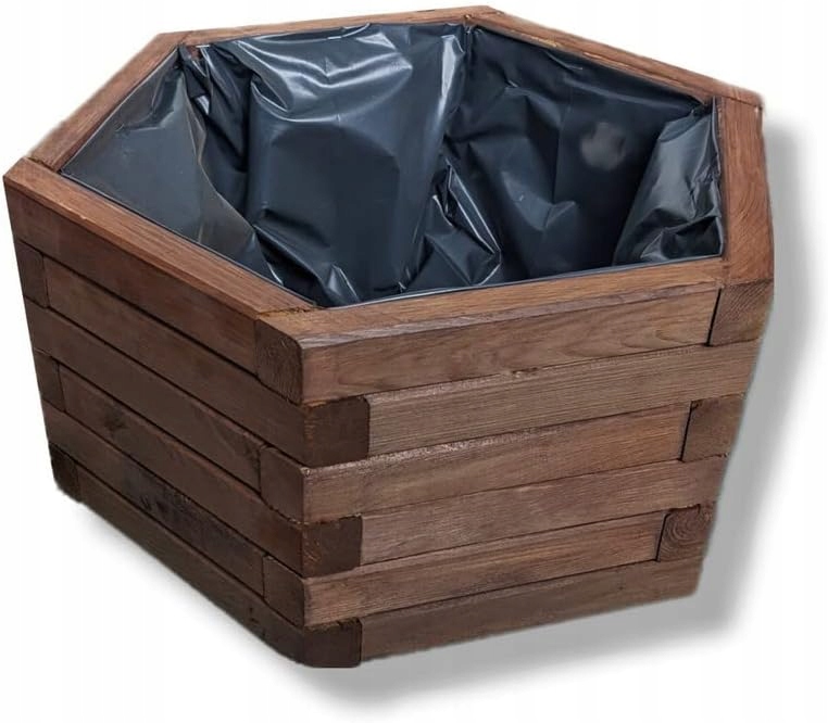 Blumentopf Aus Holz, Palisander, 51x44x23 Cm, Durchmesser 26 Cm