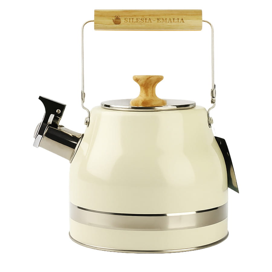 Feliks Edelstahl-wasserkocher, Cremefarben, 2,3 L, Schlesien-emaille