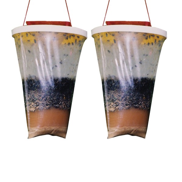 Lot De 2 Pièges À Mouches D'Extérieur, Sacs À Mouches Jetables À Suspendre, Pour Terrasse Intérieure Et Extérieure.