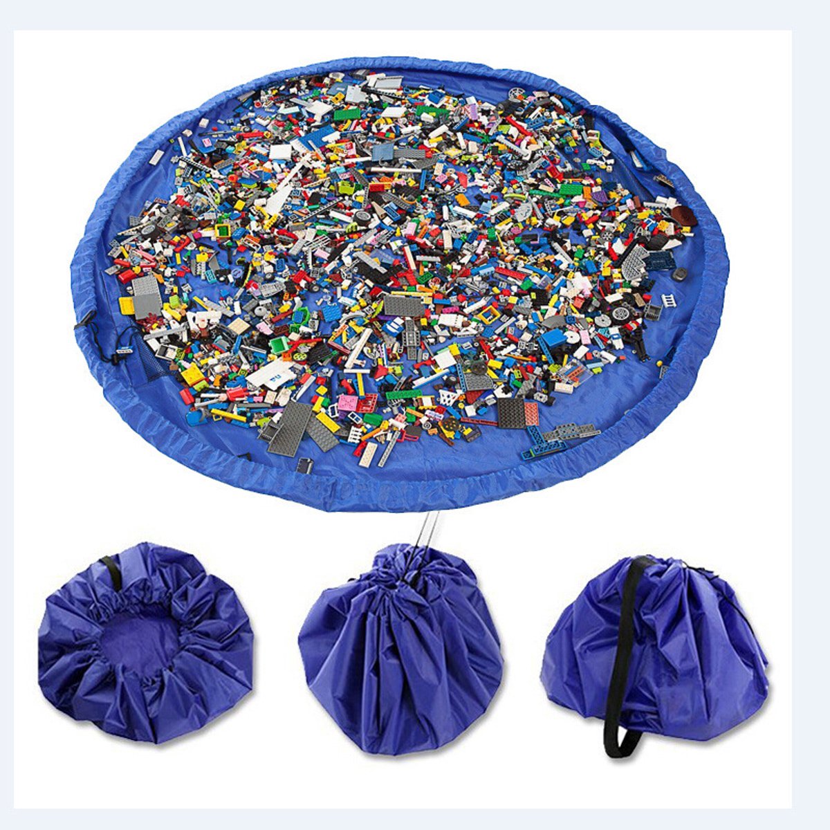 Tapis De Jeu Pour Enfants De 150 Cm (60 Pouces), Sac De Rangement Pliable, Tapis De Jeu, Organisateur De Jouets Pour Enfants