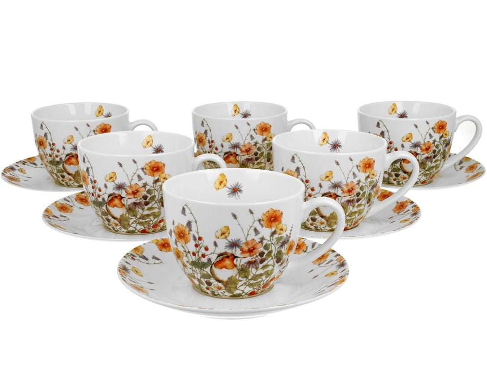 Set Mit 6 Tassen Und Untertassen Von Wild Bird