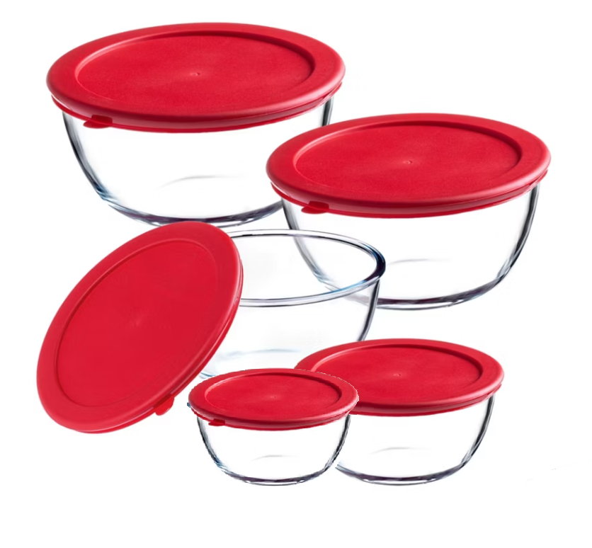 Set Mit 5 Glas-vorratsdosen