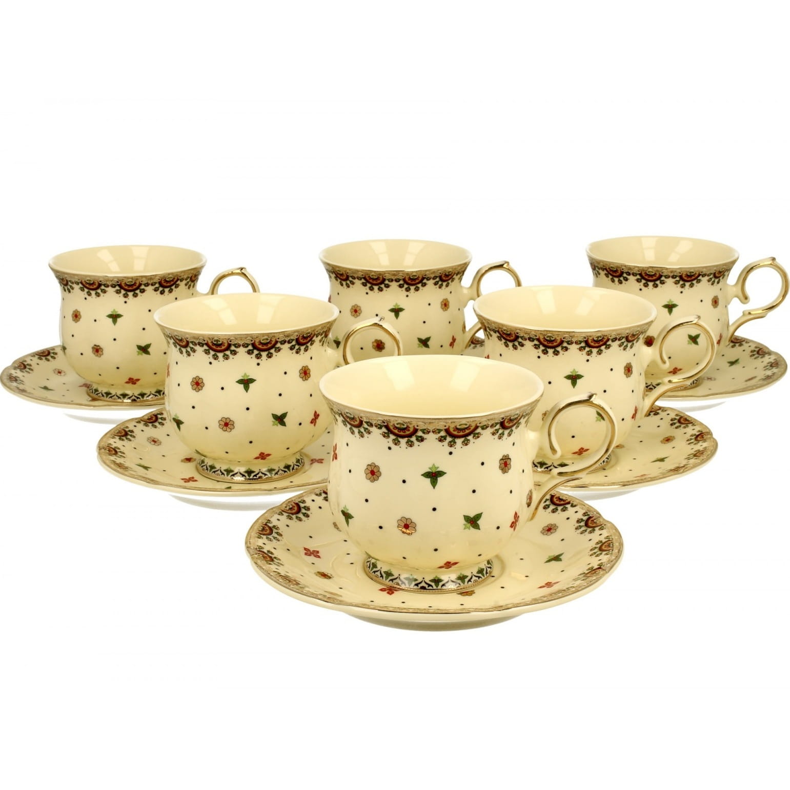 Set Mit 6 Casablanca-tassen Und Untertassen