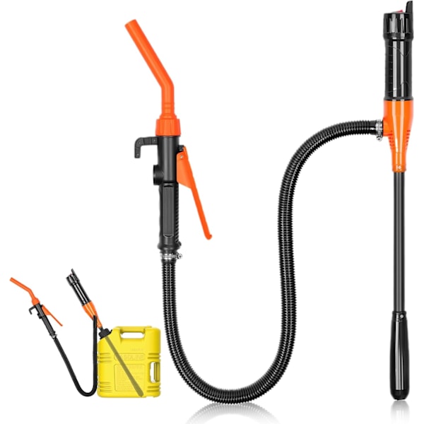 Pompe À Carburant Multifonctionnelle À Piles, Débit Jusqu'à 9 Litres (2,4 Gpm) Par Minute, Portable, Pour Essence, Diesel, Eau, Carburant (orange) - Fs -