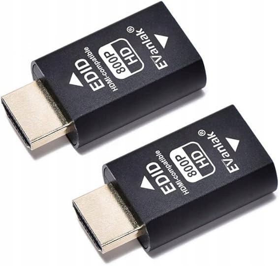 Evanlak 3 Gen Hdmi Emulator Edid Set 2x Hdmi Adapter Dummy Plug Full Hd