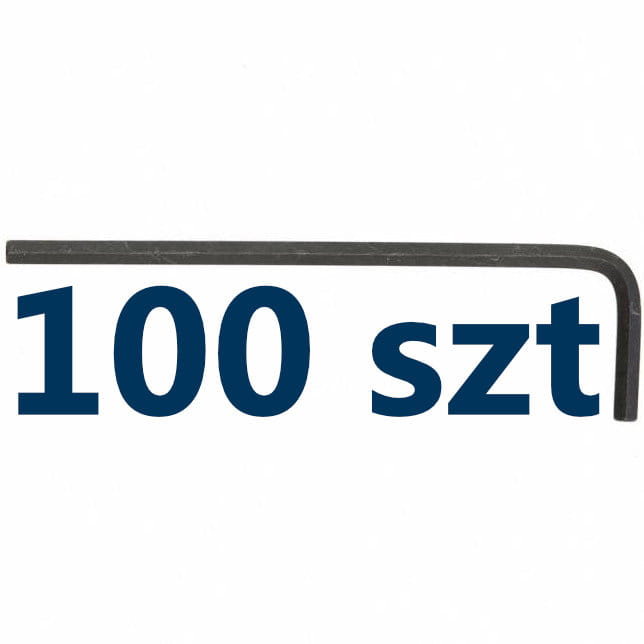 Langer Innensechskantschlüssel 4 Mm, Stahl - Crv - 100 Stück