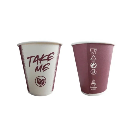 Take Me Papierbecher 250ml 50 Stück Plastikfrei Sup