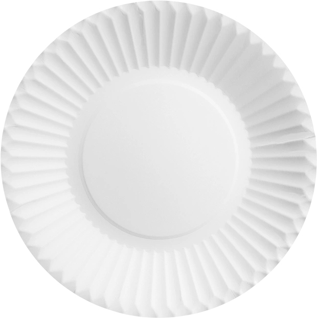 Pappteller/grillteller, Einweg, Weiß, 24 Cm, 100 Stück